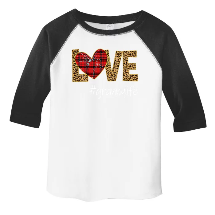 Love Granny Life Leopard Funny Mother Day Gift Meaningful Gift Toddler Fine Jersey T-Shirt