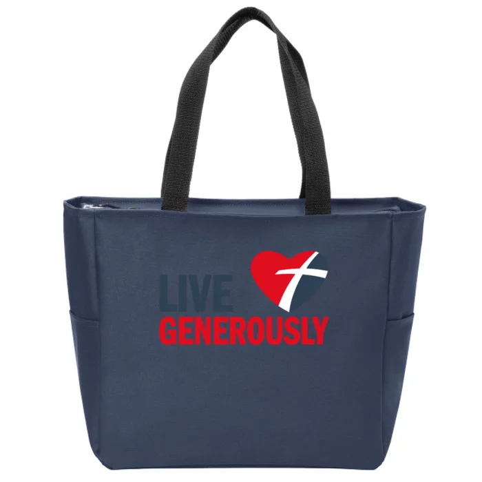 Living Generously Zip Tote Bag