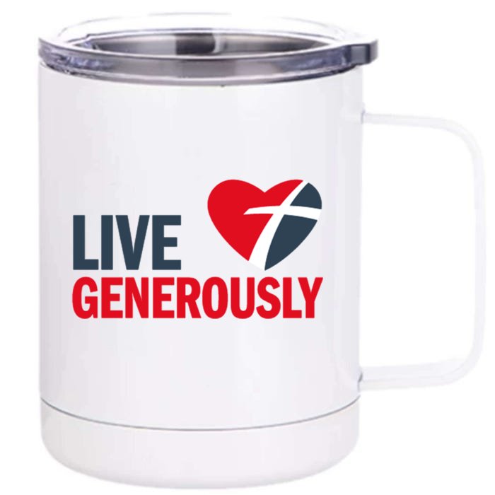 Living Generously Front & Back 12oz Stainless Steel Tumbler Cup