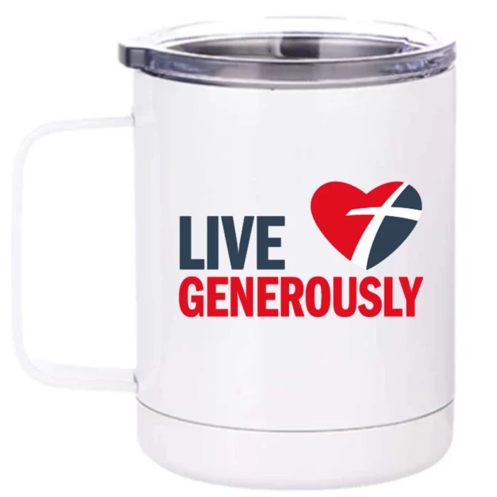 Living Generously Front & Back 12oz Stainless Steel Tumbler Cup