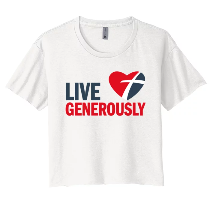 Living Generously Women's Crop Top Tee