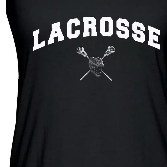 Lacrosse Gifts Lax Lacrosse Player Stick Ladies Essential Flowy Tank