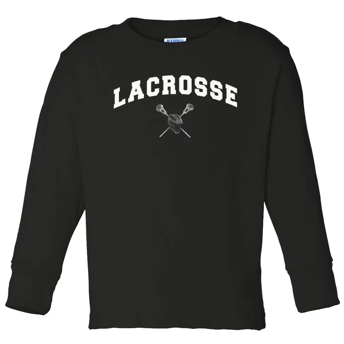 Lacrosse Gifts Lax Lacrosse Player Stick Toddler Long Sleeve Shirt