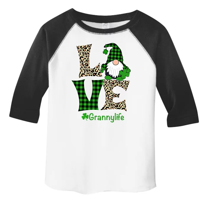 Love Granny Life Gift St Patrick's Day Gnome Irish Granny Gift Toddler Fine Jersey T-Shirt