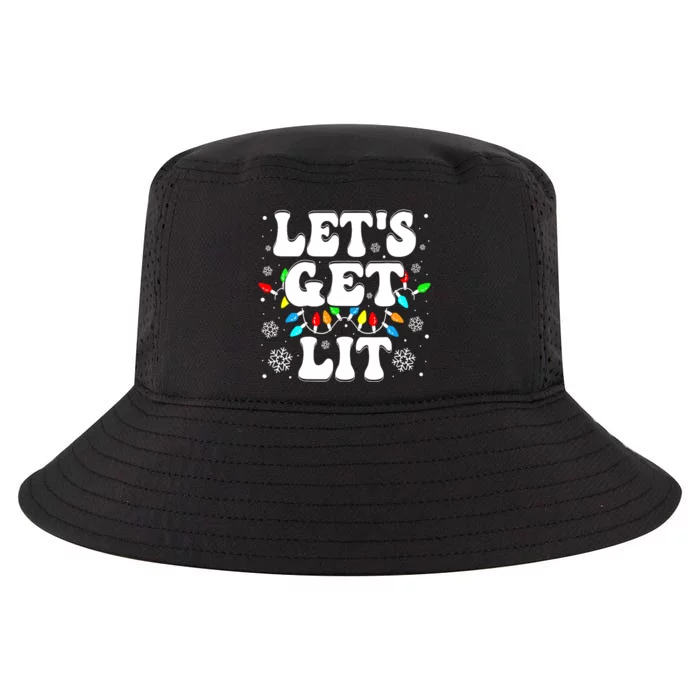 LetS Get Lit Funny Christmas Lights Xmas Pajamas Holiday Cool Comfort Performance Bucket Hat