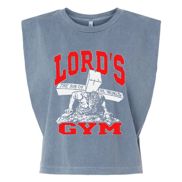 Lords Gym Lords The Sin Of World Jesus Sweatshirt Garment-Dyed Women's Muscle Tee