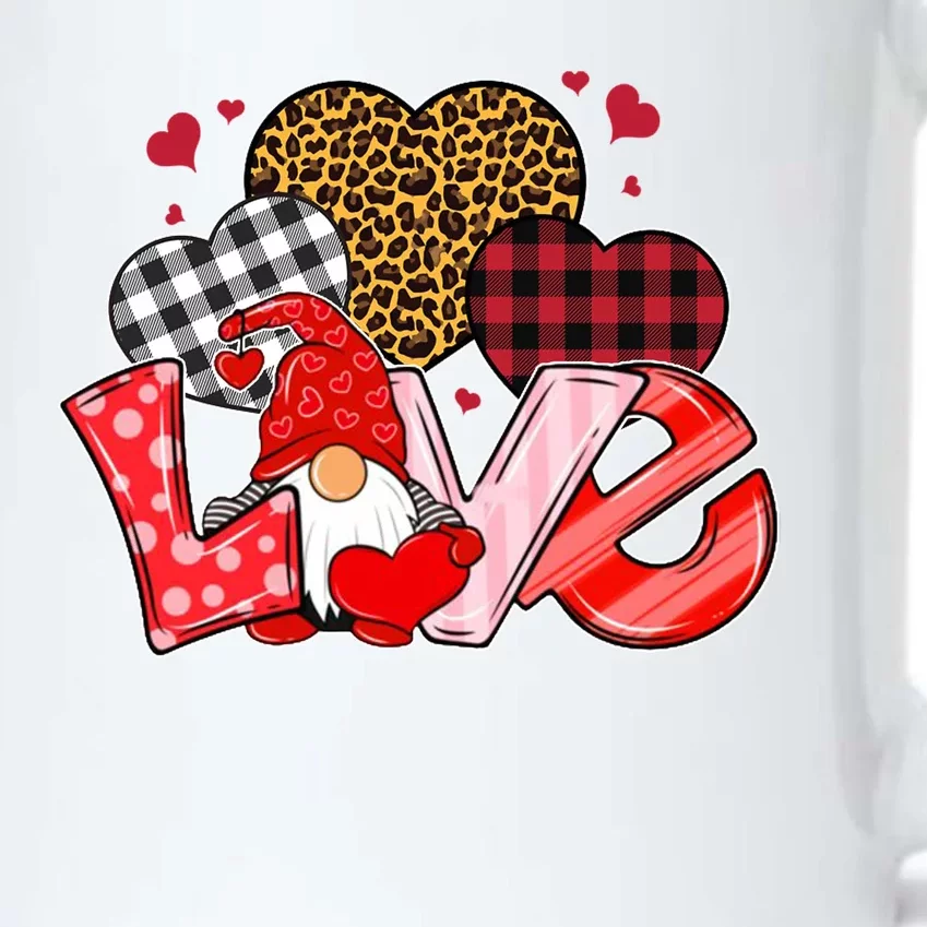 Love Gnome Leopard Checkered Pattern Black Color Changing Mug