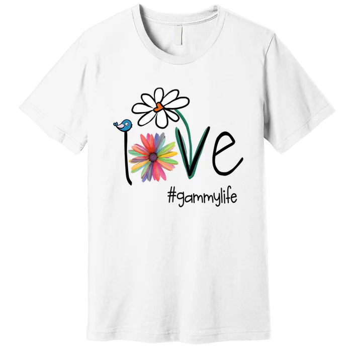 Love Gammy Life Art Flower Premium T-Shirt