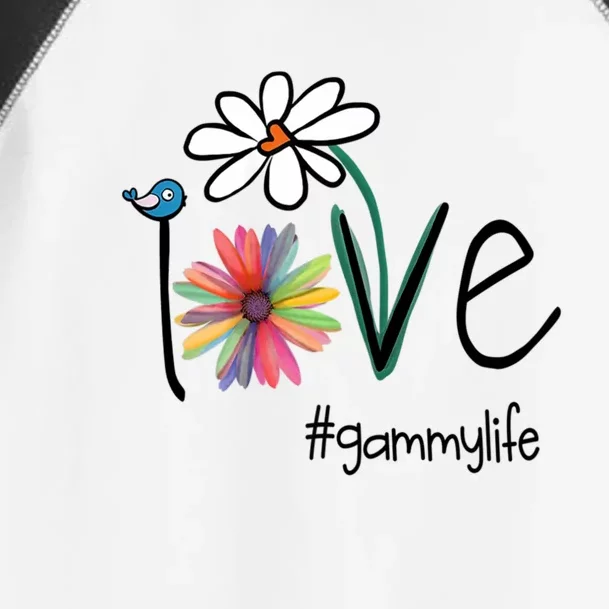 Love Gammy Life Art Flower Toddler Fine Jersey T-Shirt