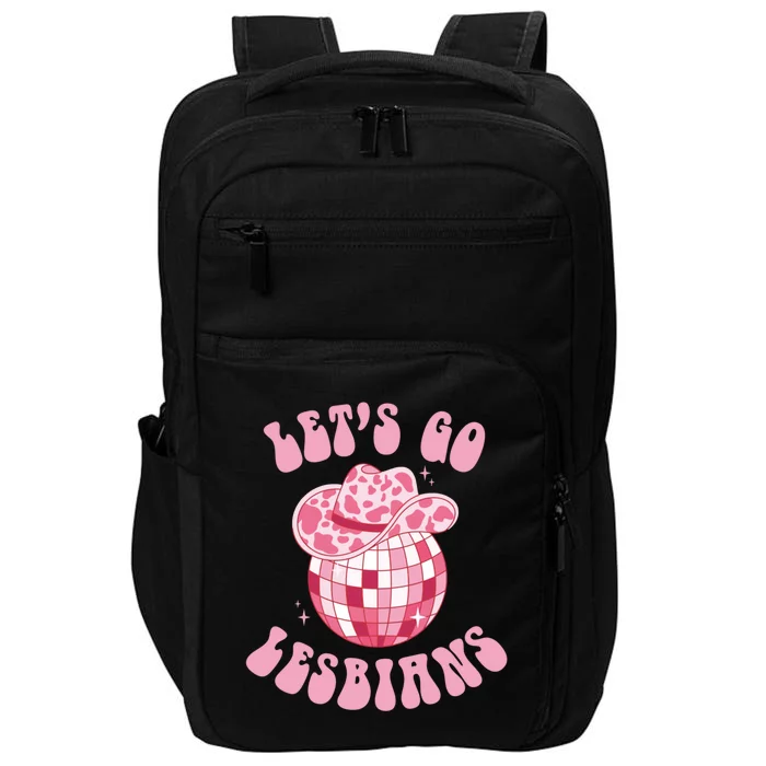 LetS Go Lesbians Cowgirl Southern Western Lesbian Pride Impact Tech Backpack