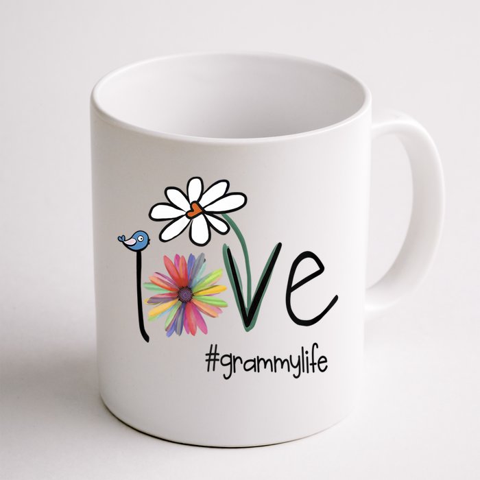 Love Grammy Life Art Flower Cool Gift Front & Back Coffee Mug