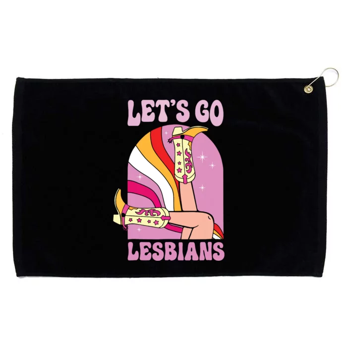 Lets Go Lesbians Lgbtq Lesbian Pride Month Cowgirl Grommeted Golf Towel