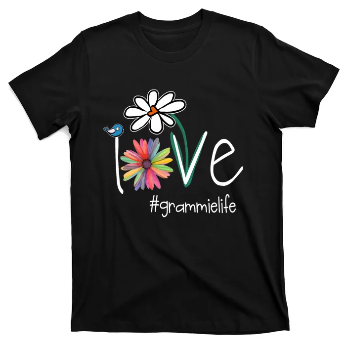 Love Grammie Life Art Flower Color T-Shirt