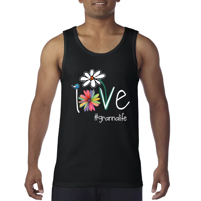 Love Granna Life Art Flower Color Tank Top