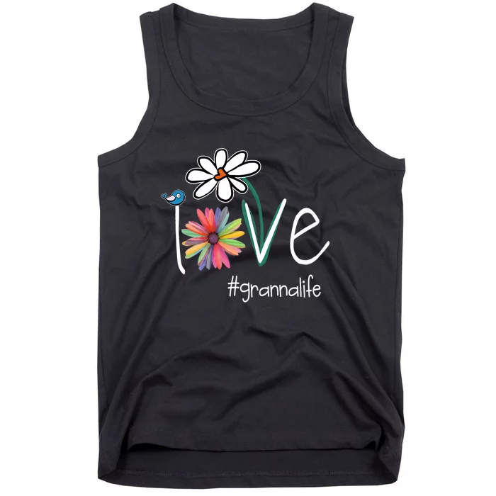 Love Granna Life Art Flower Color Tank Top