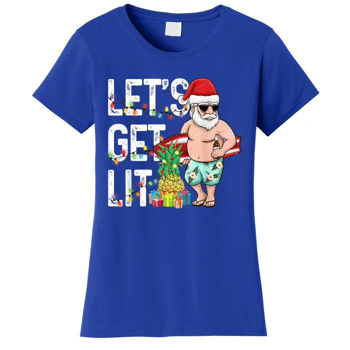 Let's Get Lit Christmas In July Funny Gift For Gift Women's T-Shirt