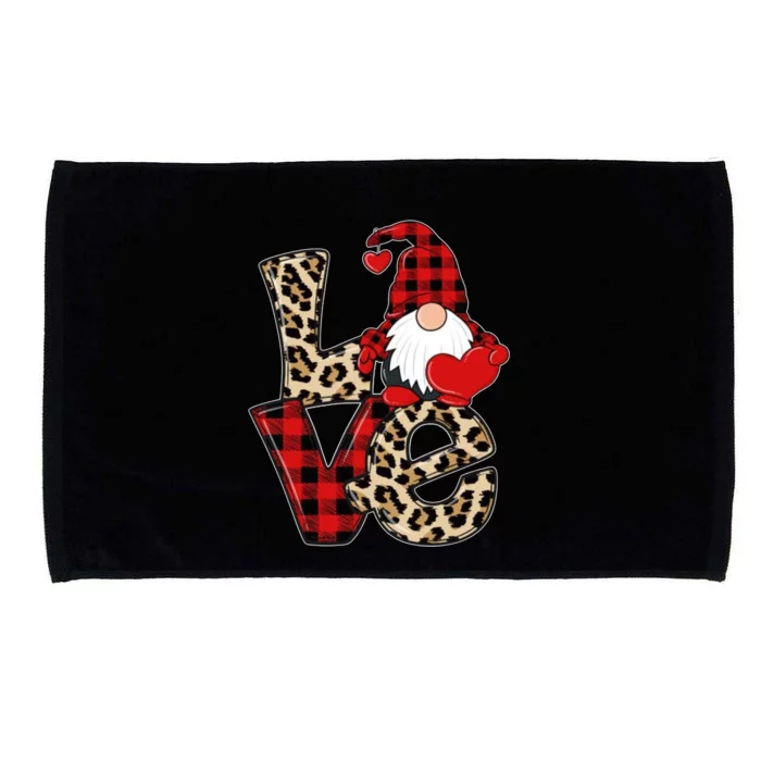 Love Gnomes Leopard Buffalo Plaid Christmas Pajamas Boy Girl Gift Microfiber Hand Towel