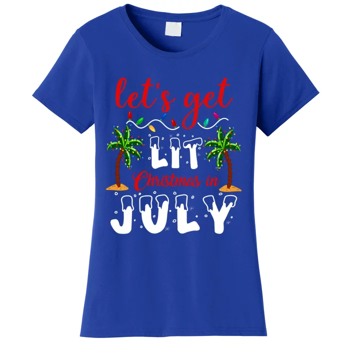 Let's Get Lit Christmas In July Summer Holiday Cute Gift Women's T-Shirt