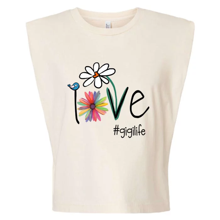 Love Gigi Life Art Flower Garment-Dyed Women's Muscle Tee