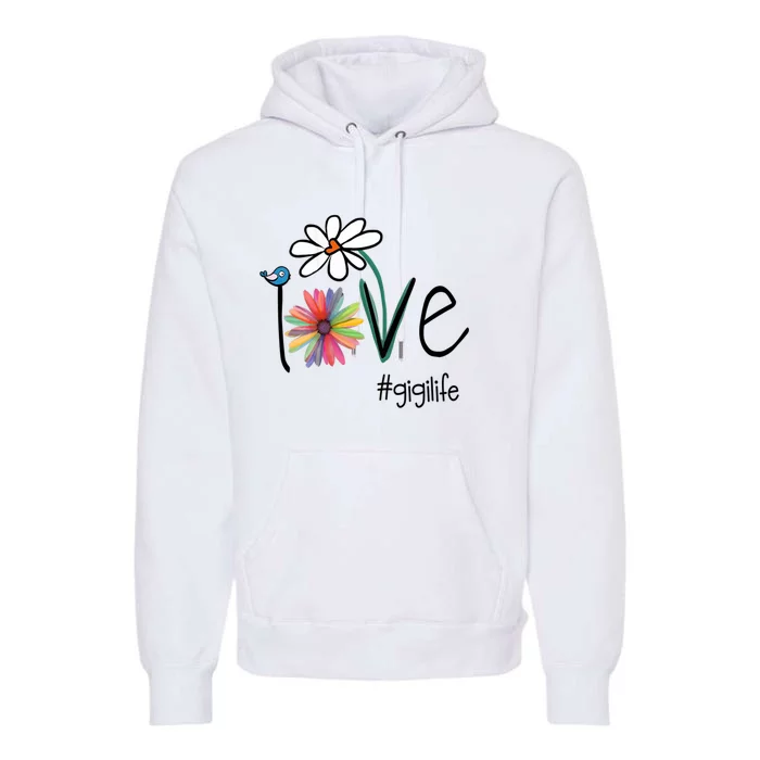 Love Gigi Life Art Flower Premium Hoodie