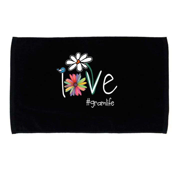 Love Gram Life Art Flower Color Microfiber Hand Towel