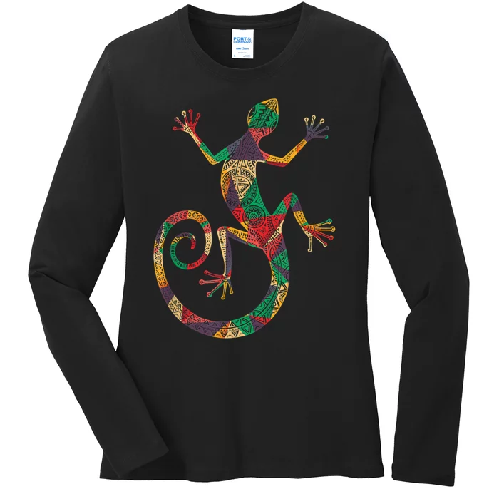 Lizard Gecko Ladies Long Sleeve Shirt