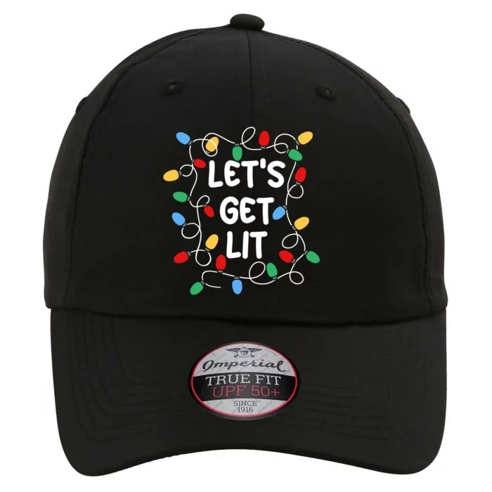 Let's Get Lit Christmas Lights Xmas Pajama Holiday Boy Girl Gift The Original Performance Cap