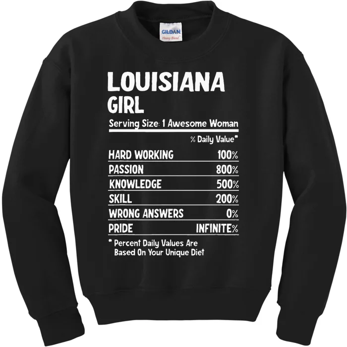 Louisiana Girl Kids Sweatshirt