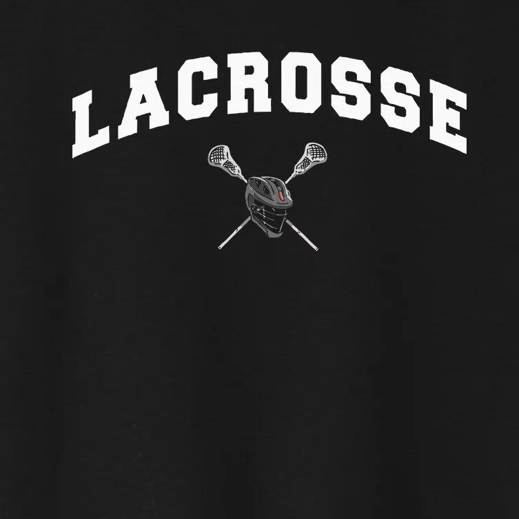 Lacrosse Gifts Lax Lacrosse Player Stick Women's Crop Top Tee