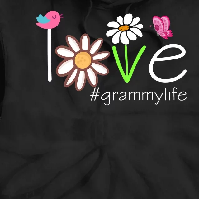 Love Grammy Life Cute Matching Family Tie Dye Hoodie