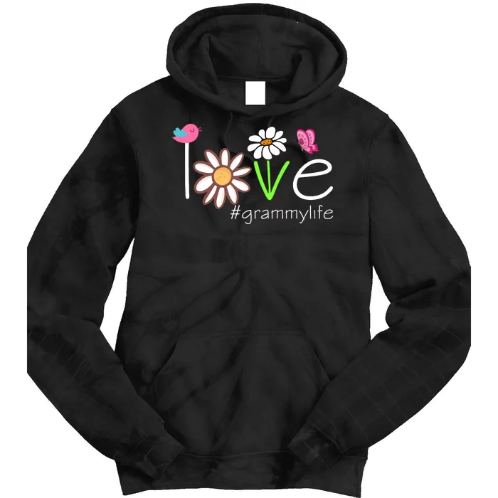 Love Grammy Life Cute Matching Family Tie Dye Hoodie