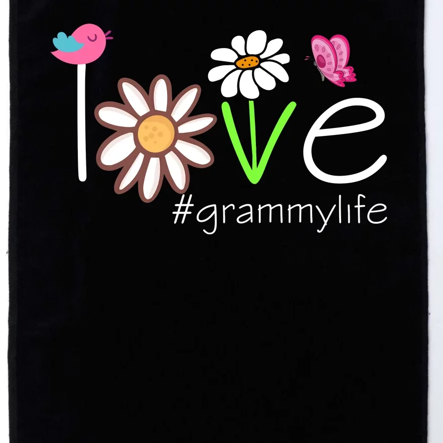 Love Grammy Life Cute Matching Family Platinum Collection Golf Towel