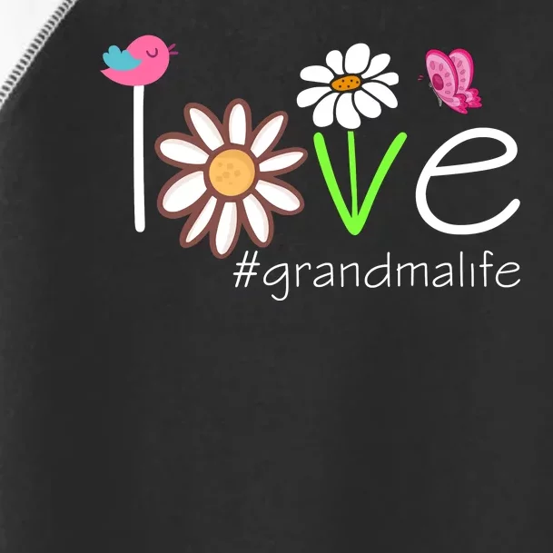 Love Grandma Life Cute Matching Family Toddler Fine Jersey T-Shirt