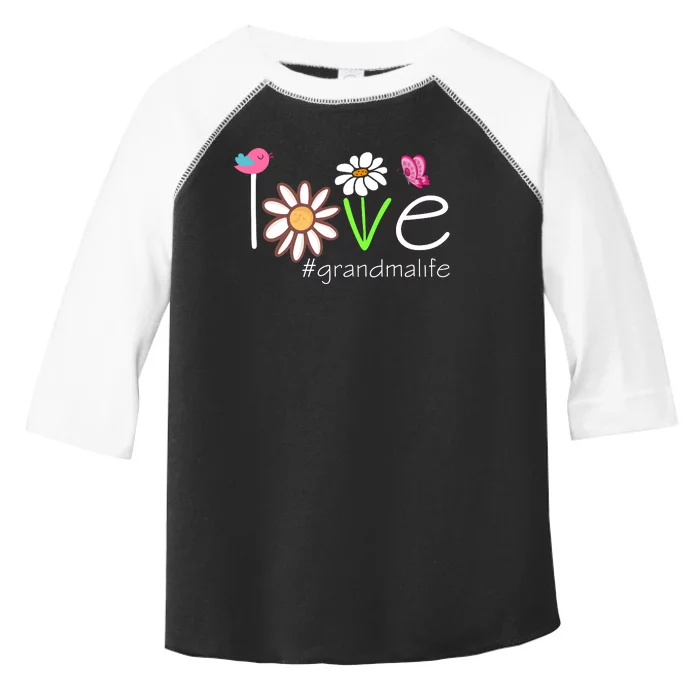 Love Grandma Life Cute Matching Family Toddler Fine Jersey T-Shirt