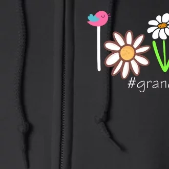 Love Grandma Life Cute Matching Family Full Zip Hoodie