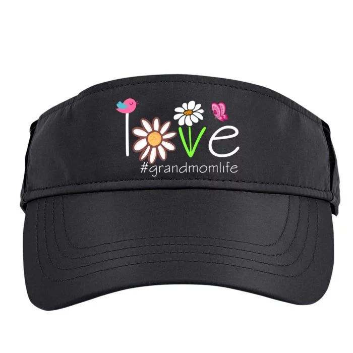 Love Grandmom Life Cute Matching Family Adult Drive Performance Visor