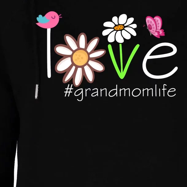 Love Grandmom Life Cute Matching Family Womens Funnel Neck Pullover Hood