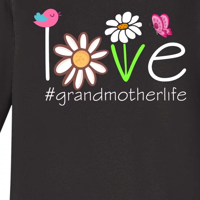 Love Grandmother Life Cute Matching Family Baby Long Sleeve Bodysuit