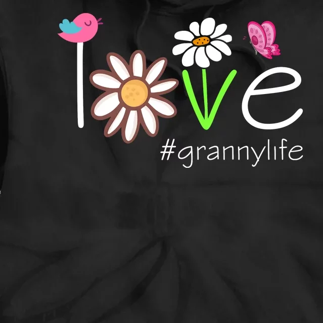 Love Granny Life Cute Matching Family Tie Dye Hoodie