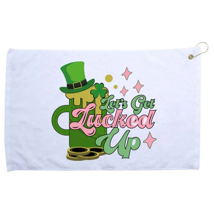 Let's Get Lucked Up St Patrick's Grommeted Golf Towel