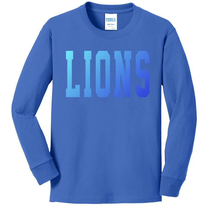 Lions Gift Kids Long Sleeve Shirt