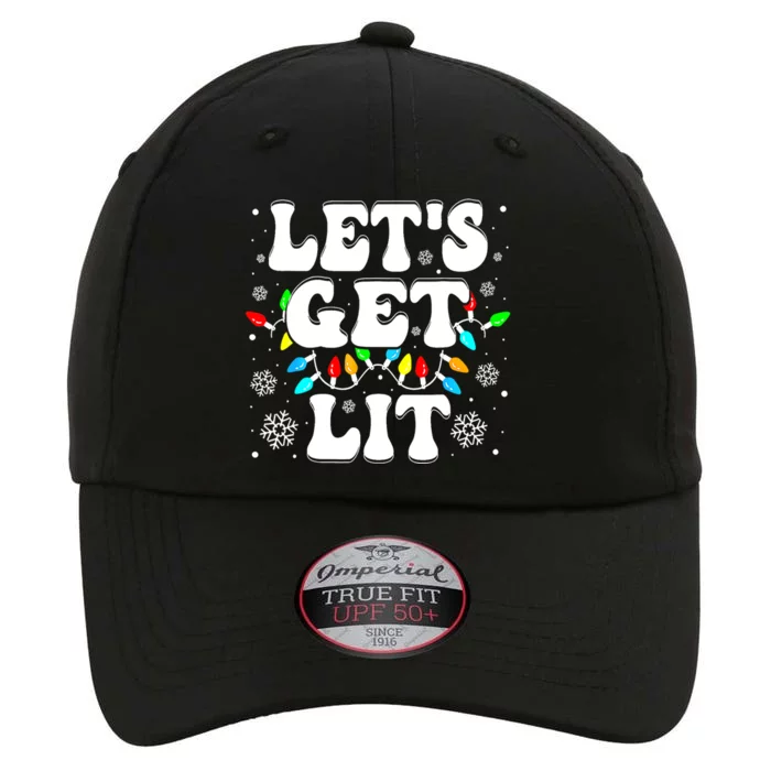 LetS Get Lit Funny Christmas Lights Xmas Pajamas Holiday The Original Performance Cap