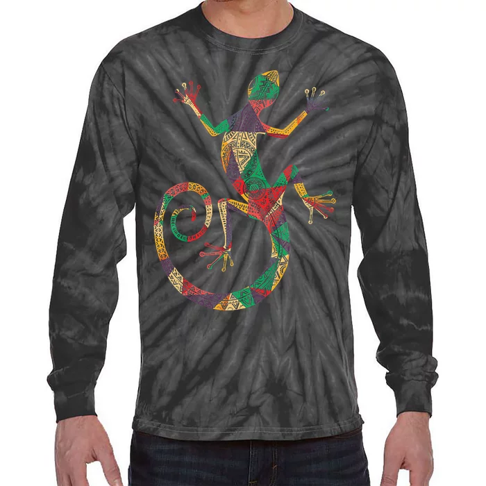 Lizard Gecko Tie-Dye Long Sleeve Shirt