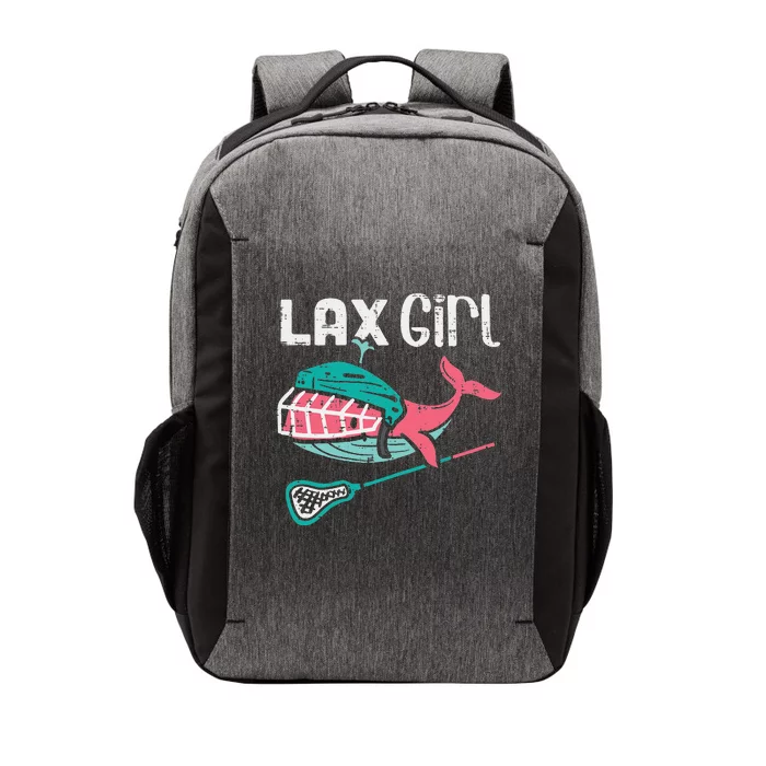 Lax Girl Lacrosse Whale Cute Sport Player Goalie Vector Backpack