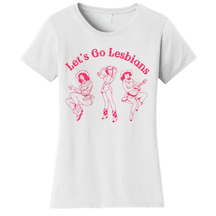 Lets Go Lesbians Western Cowgirls Lgbt Month Women's T-Shirt