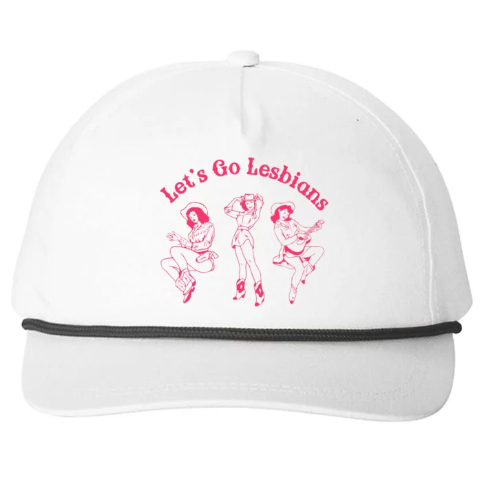 Lets Go Lesbians Western Cowgirls Lgbt Month Snapback Five-Panel Rope Hat