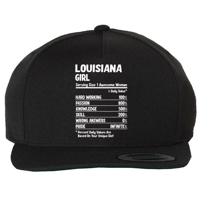 Louisiana Girl Wool Snapback Cap