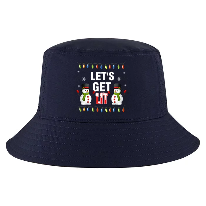 Let's Get Lit Funny Christmas Ing Lights Santa Matching Gift Cool Comfort Performance Bucket Hat