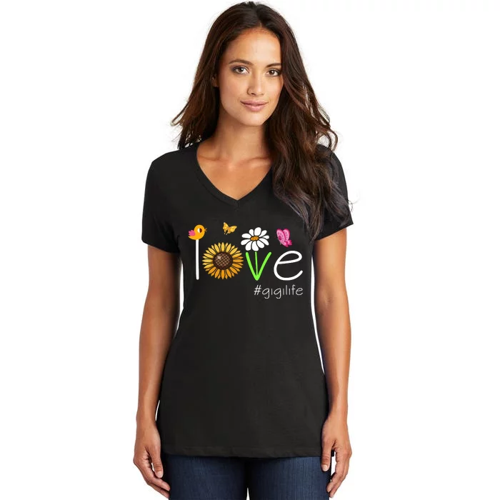 Love Gigi Life Cute Matching Family Women's V-Neck T-Shirt