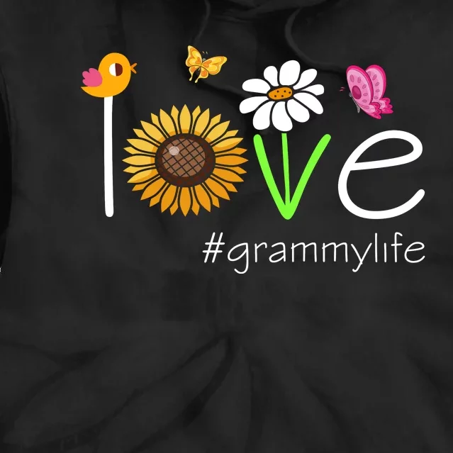 Love Grammy Life Cute Matching Family Tie Dye Hoodie